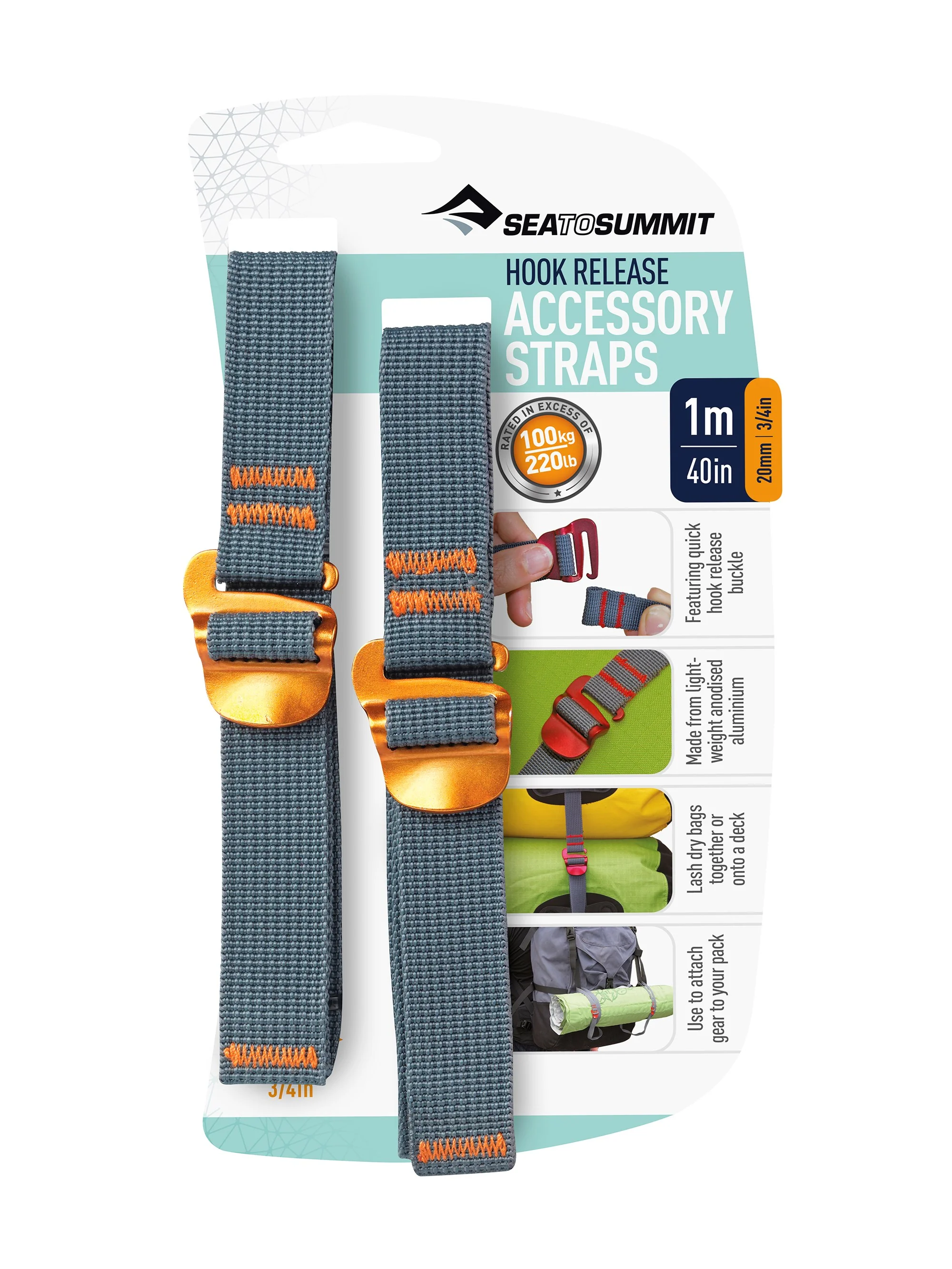 Accessory Straps with Hook Release (2-straps) - 40in - Image 2
