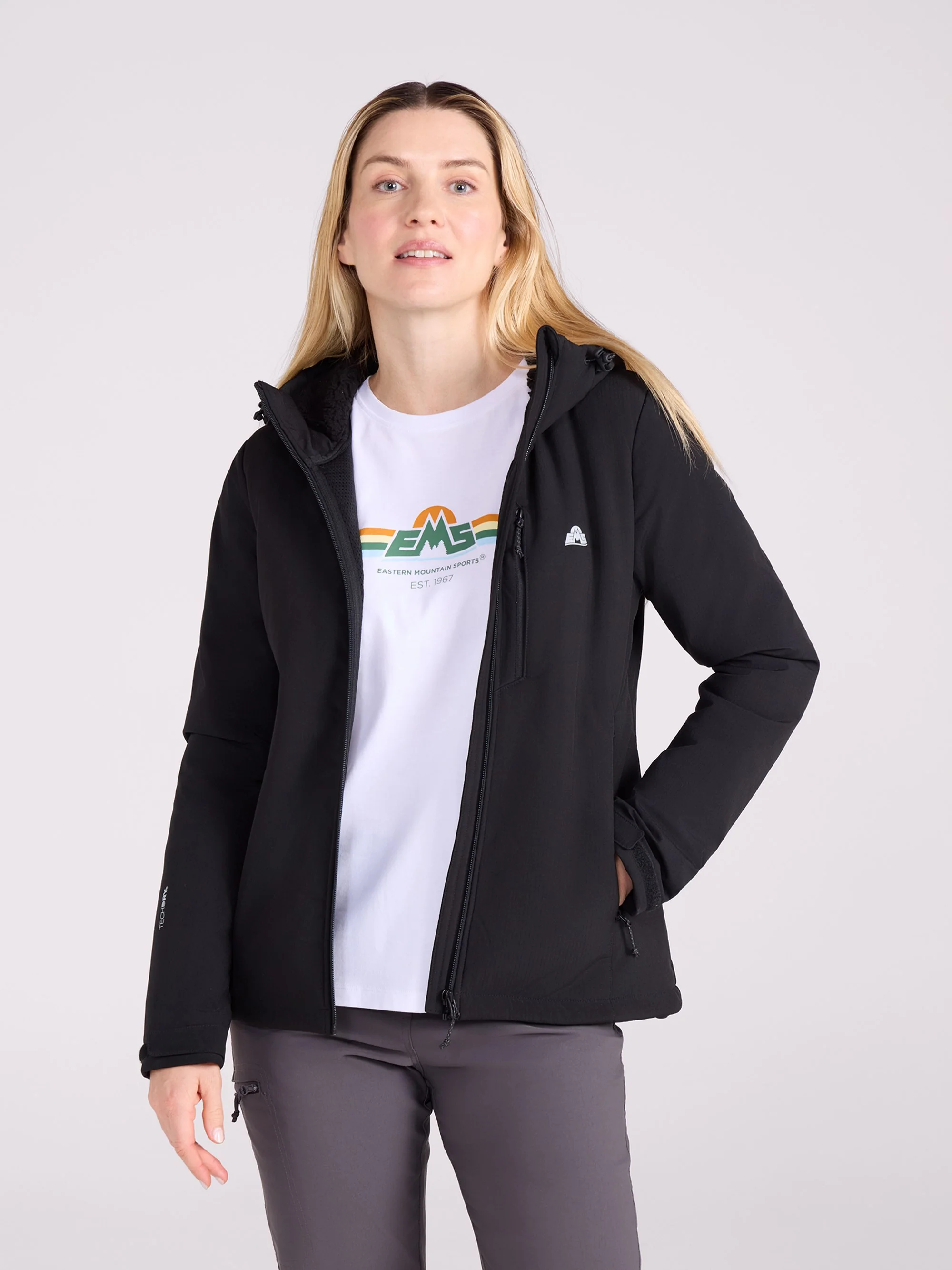 EMS Charleston Womens Sherpa Lined Softshell Jacket - Image 3