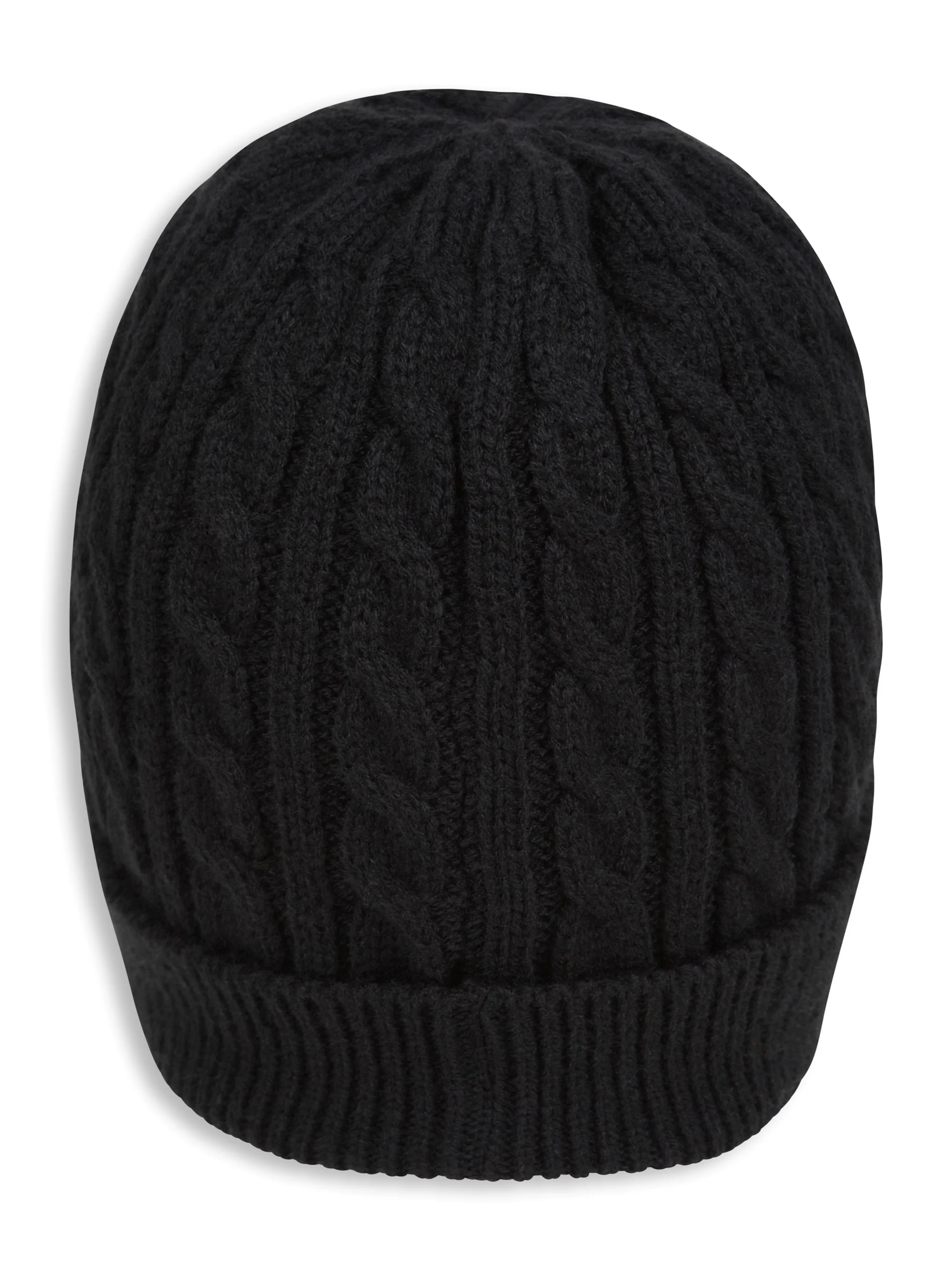 EMS Drew Mens Fur Lined Cable Beanie - Image 5