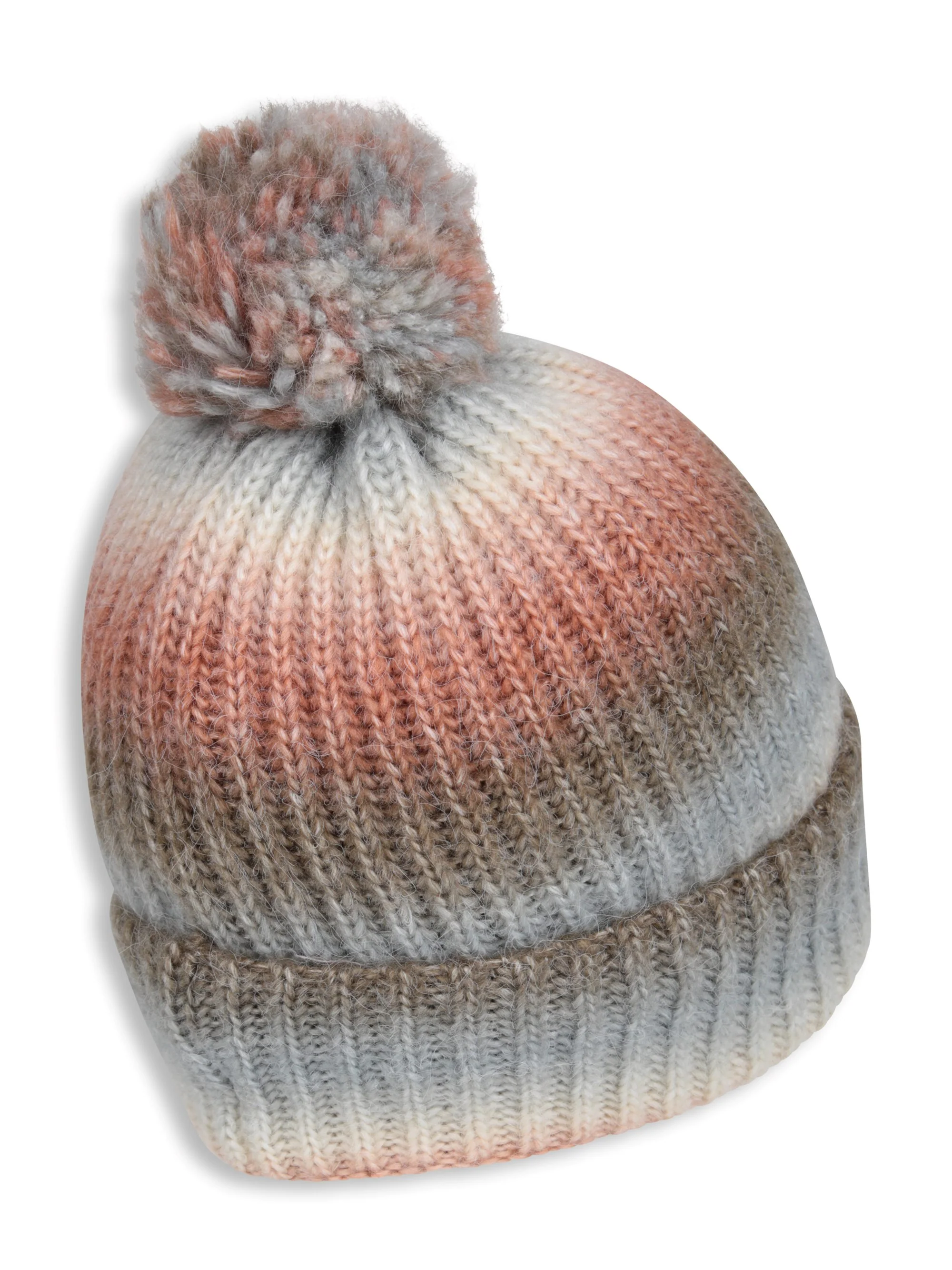 EMS Mia Womens Lined Ombre Pom Beanie - Image 4