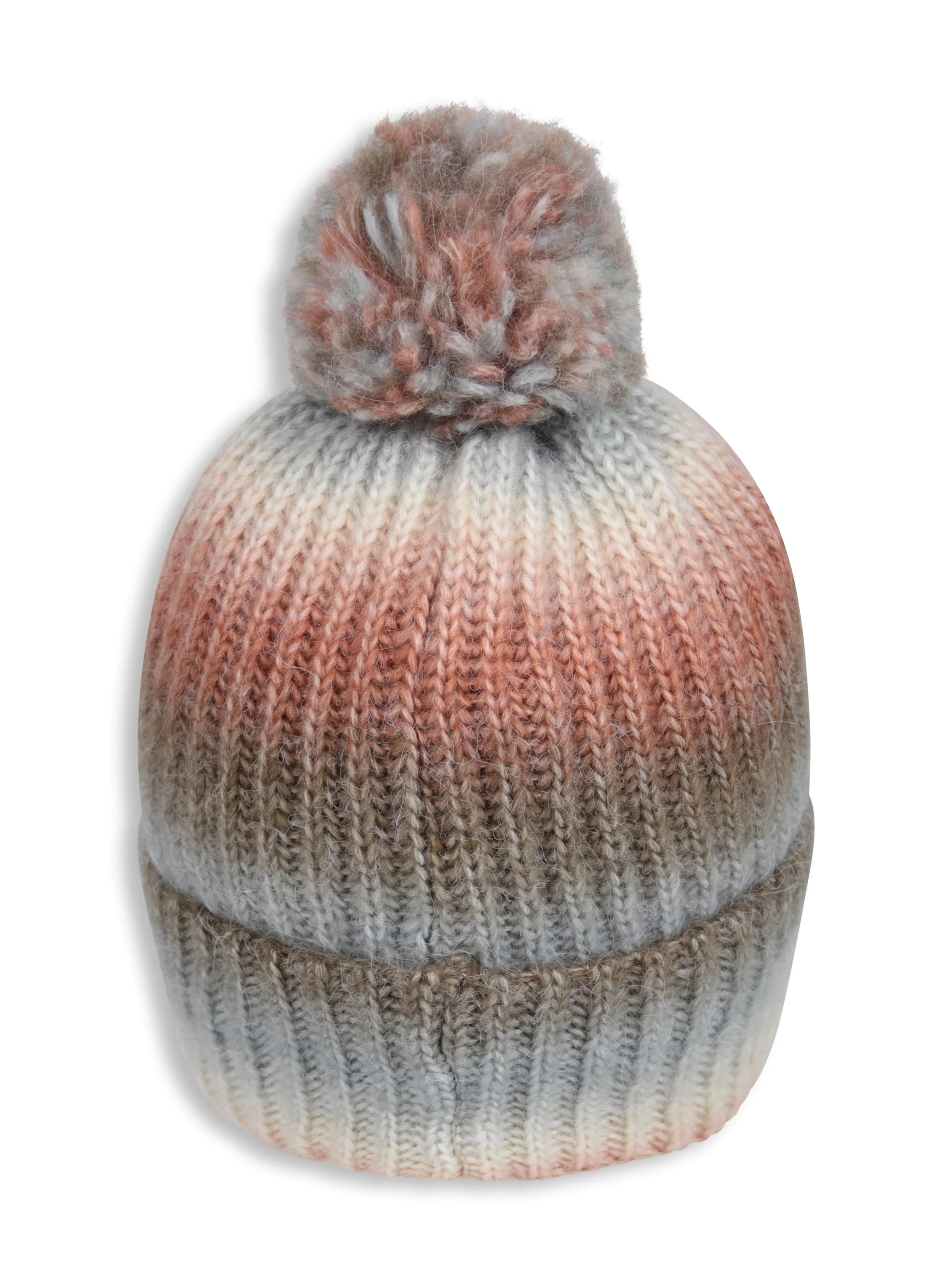 EMS Mia Womens Lined Ombre Pom Beanie - Image 5