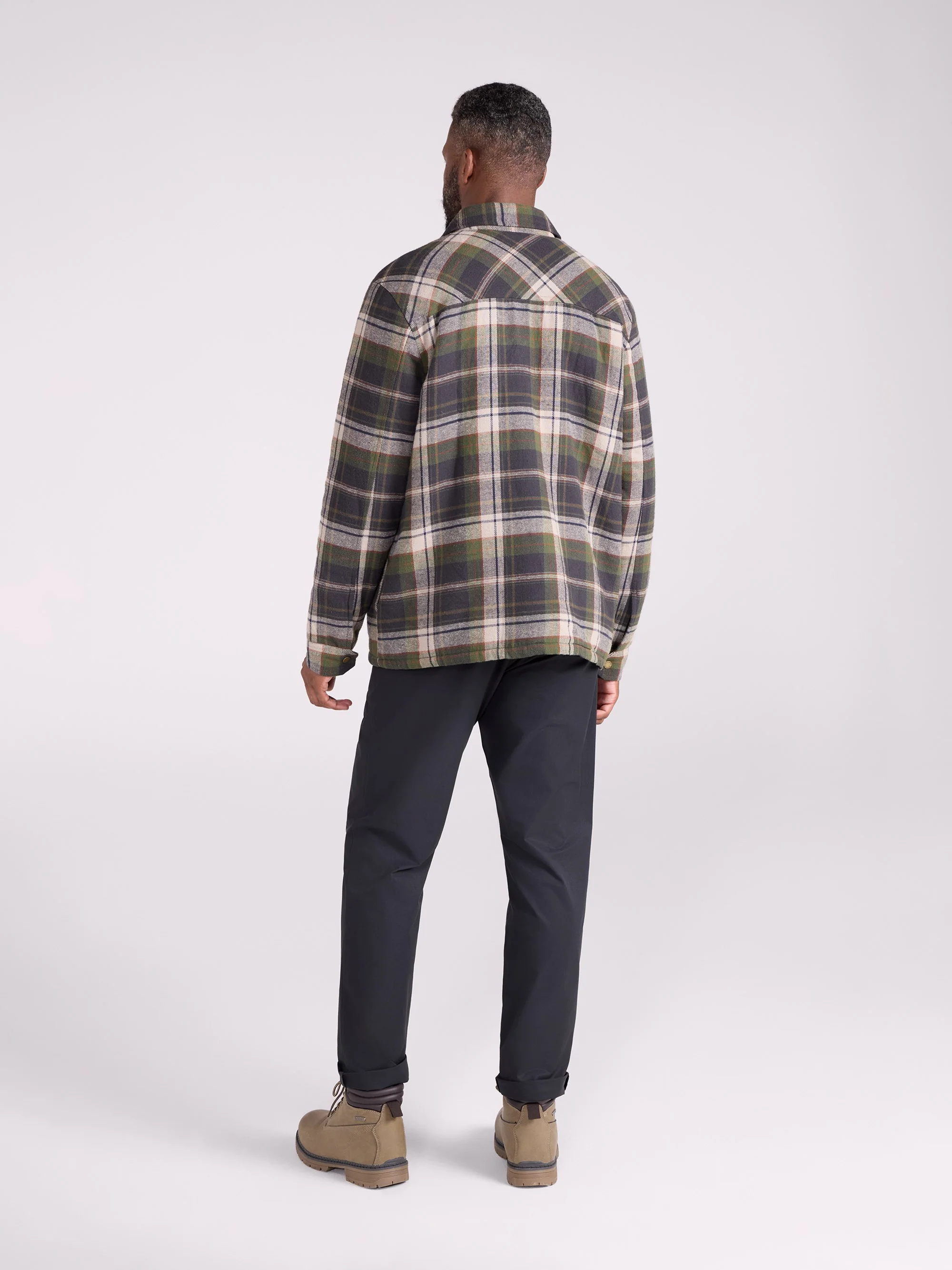 EMS Pinn Mens Borg Lined Flannel Shirt - Image 3