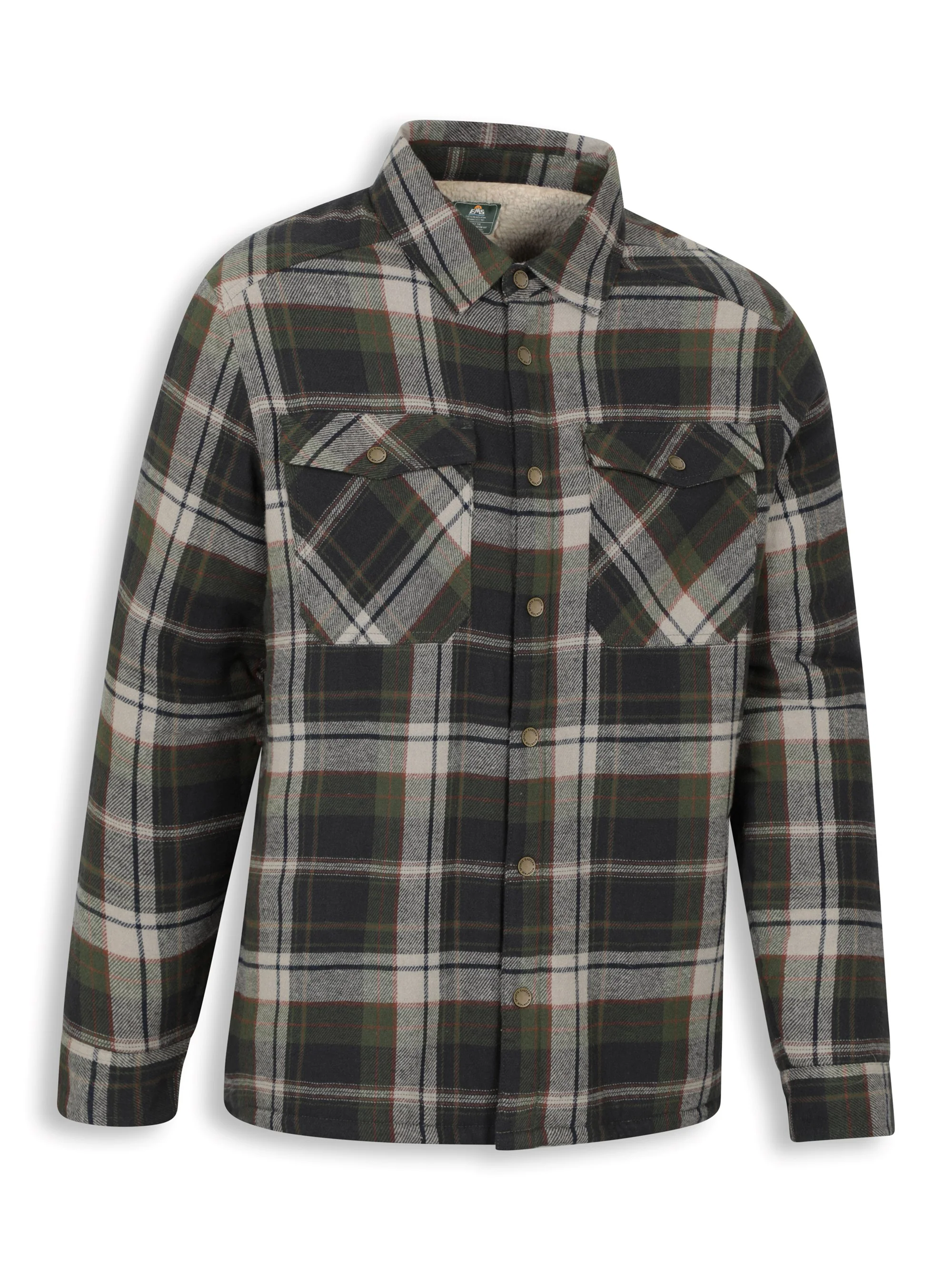 EMS Pinn Mens Borg Lined Flannel Shirt - Image 5