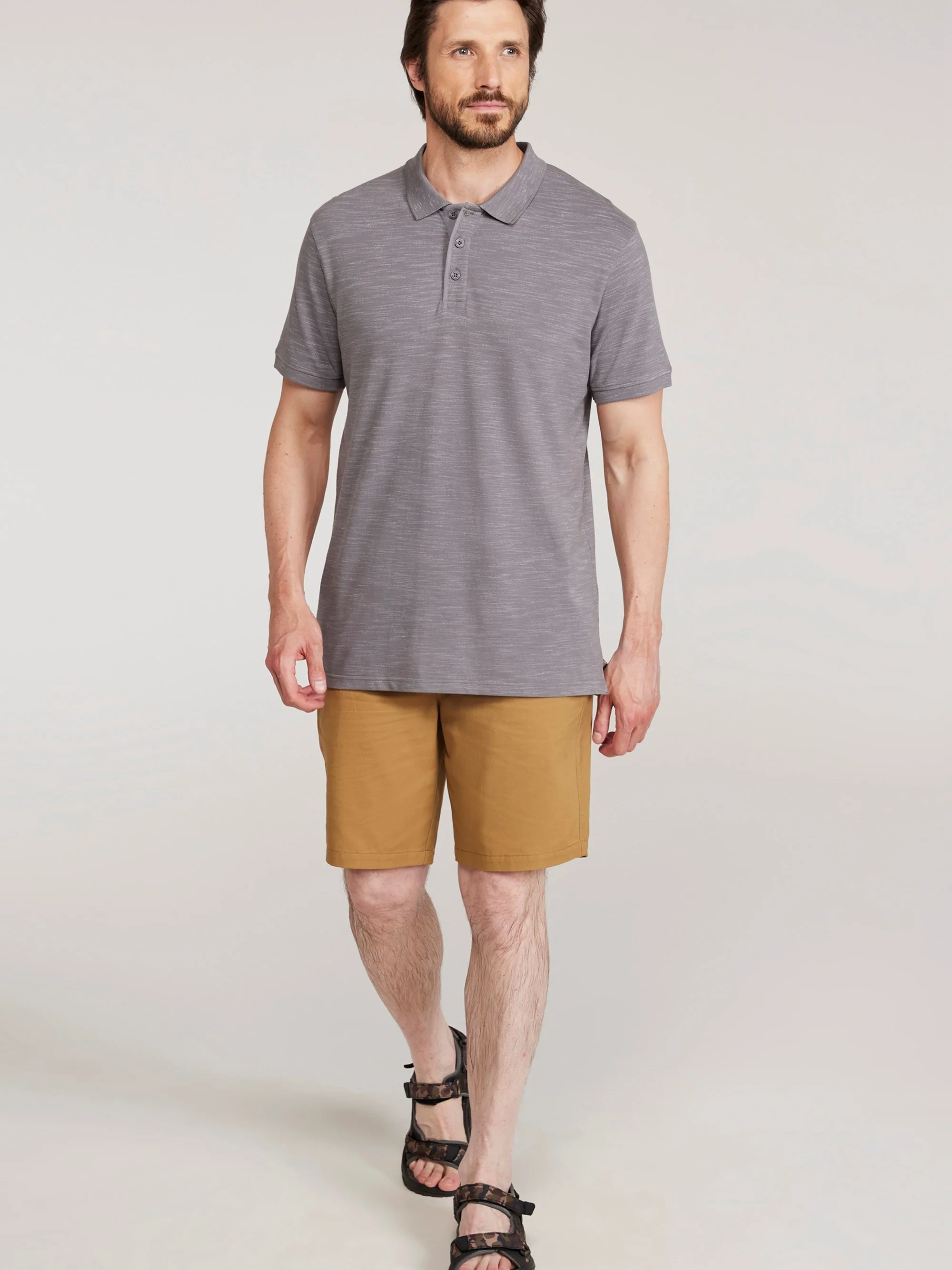 Mountain Warehouse Dawnay Pique Slub Textured Mens Polo Shirt - Image 2