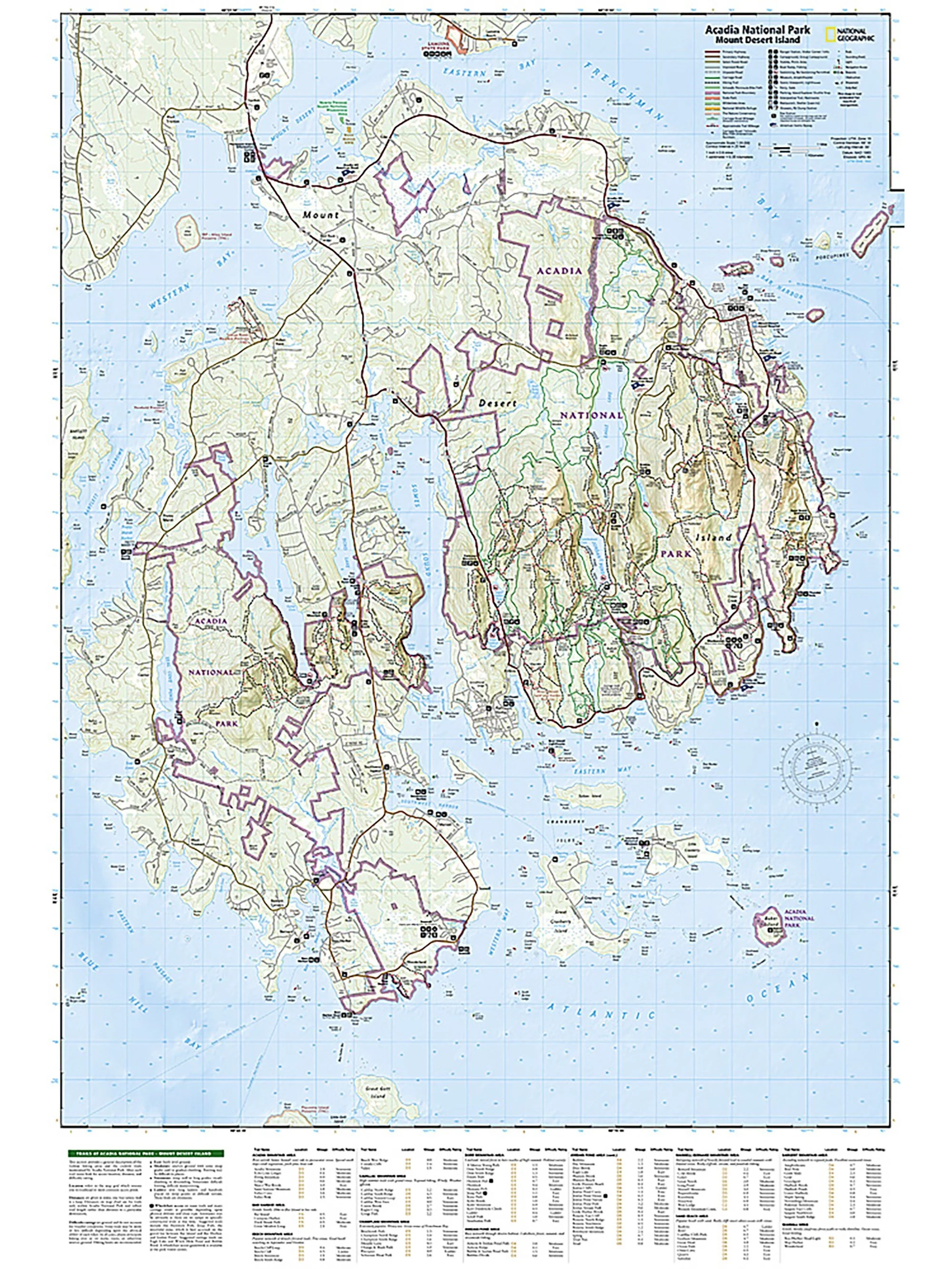 National Geographic Acadia National Park Map - Image 3