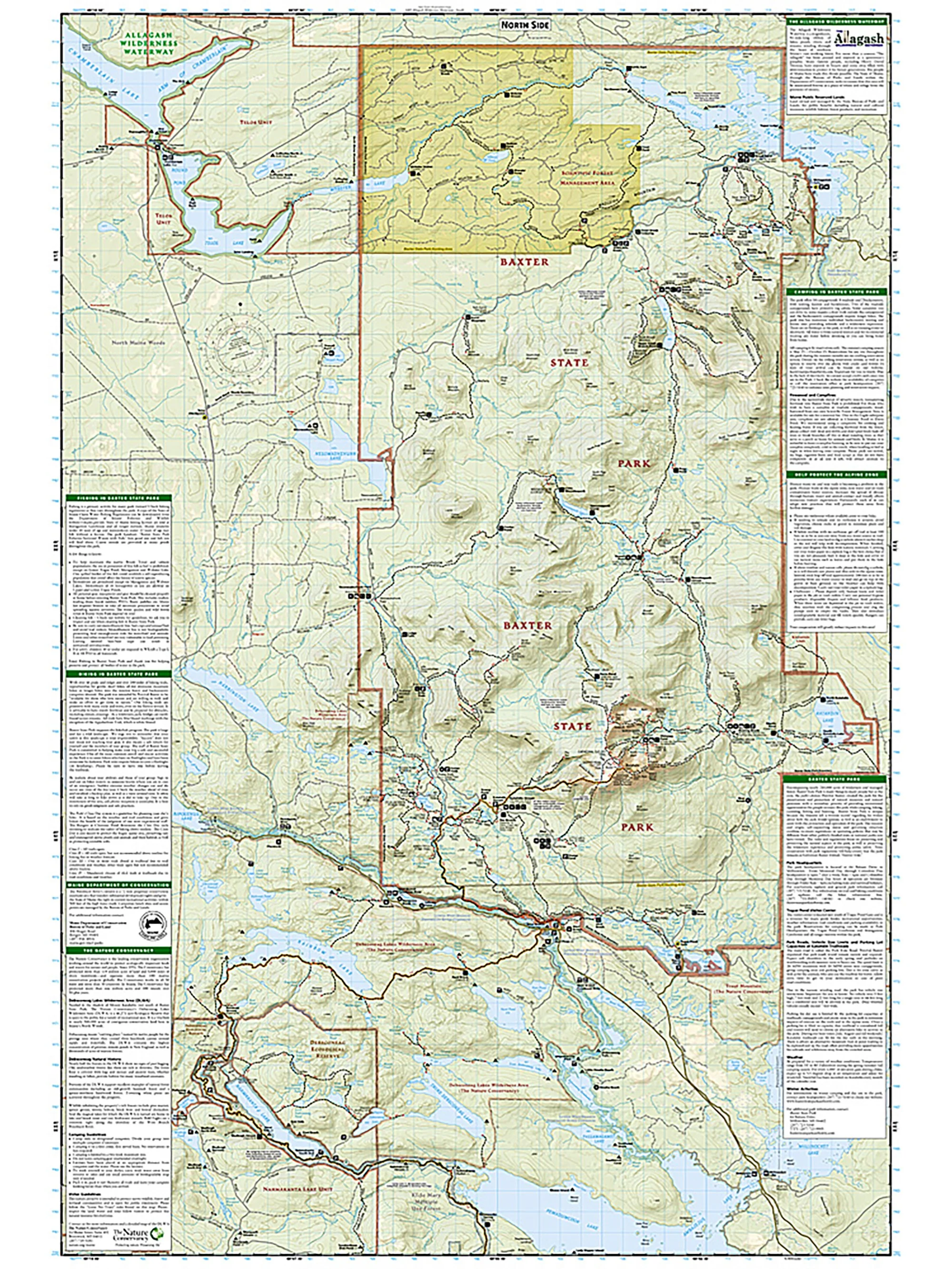 National Geographic Baxter State Park Map [Mount Katahdin, Katahdin Iron Works] - Image 3