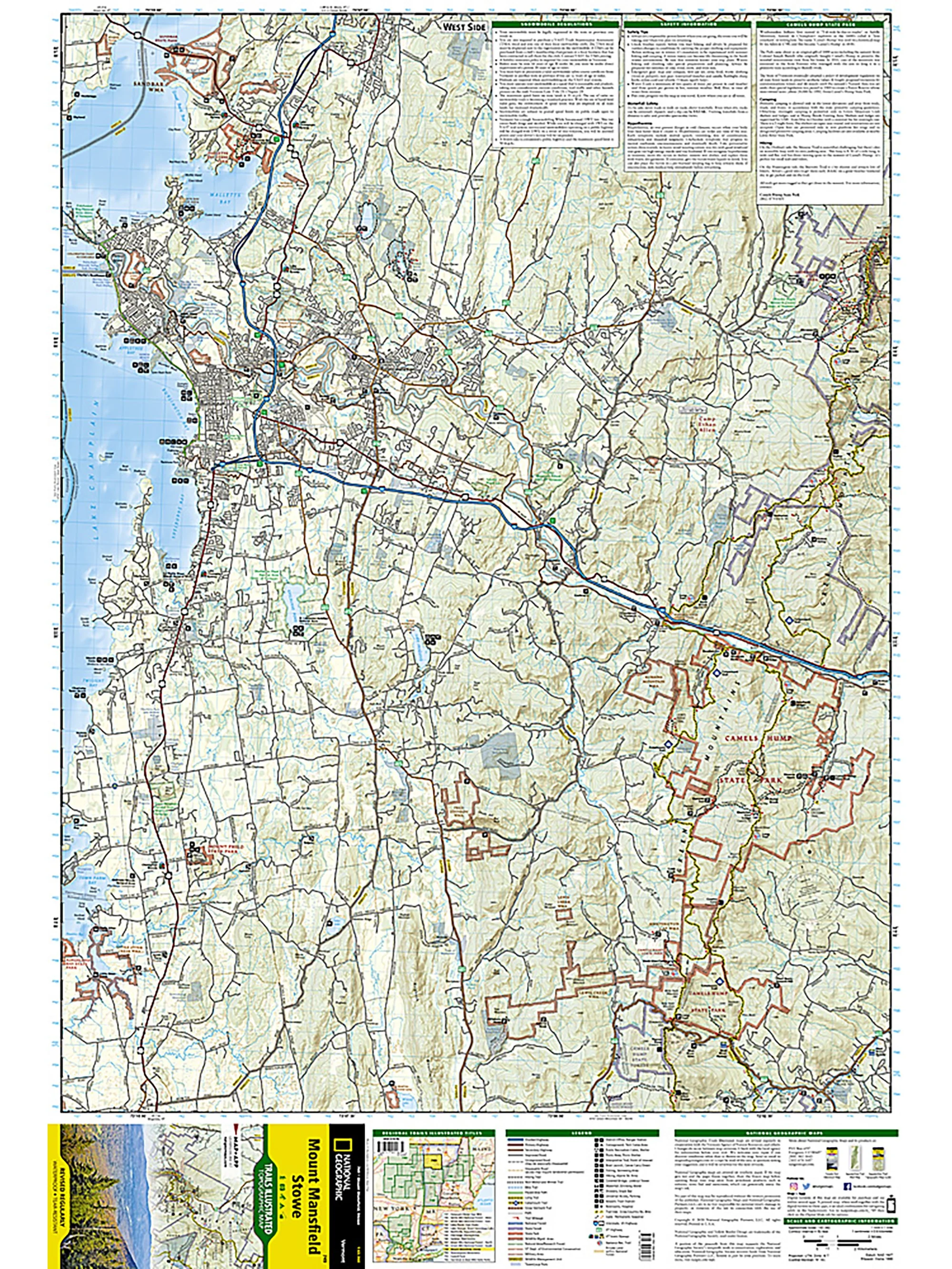 National Geographic Mount Mansfield, Stowe Map - Image 3