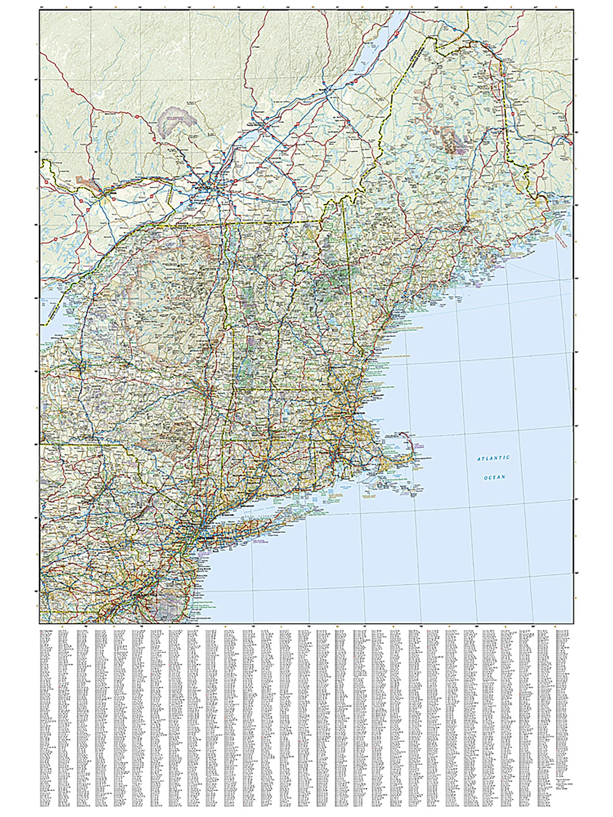 National Geographic United States, Northeast Map - Image 3