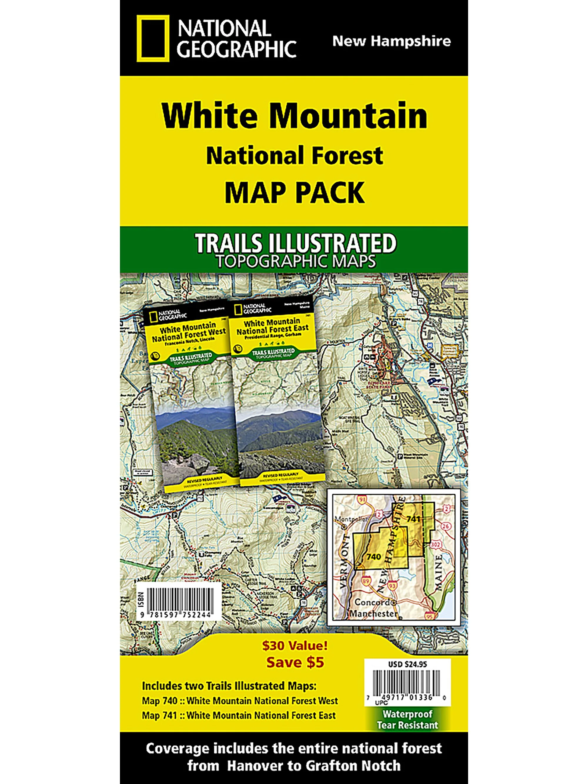 National Geographic White Mountain National Forest [Map Pack Bundle]
