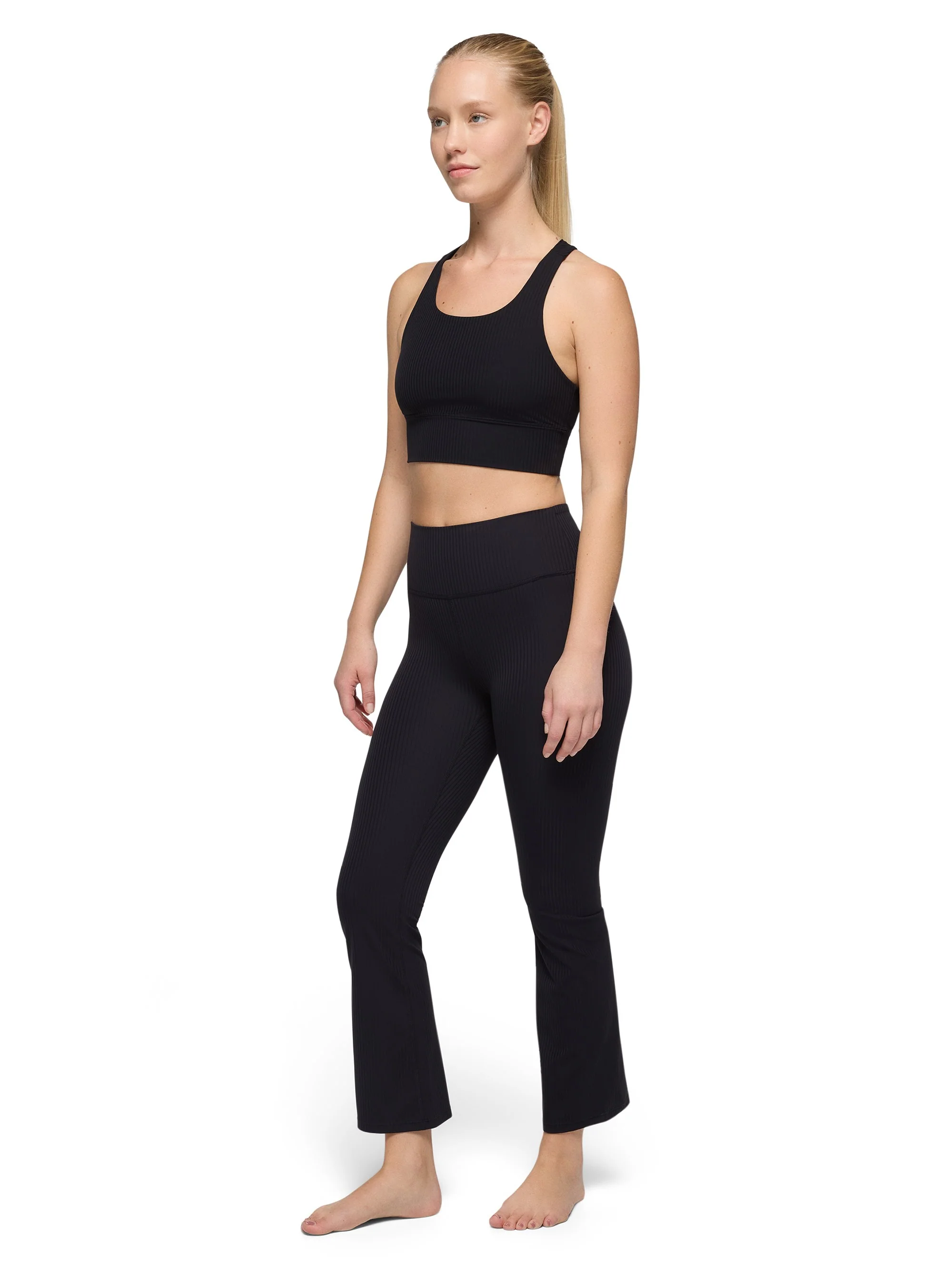 prAna Womens  Luxara Rib Flare Crop Leggings - Image 6