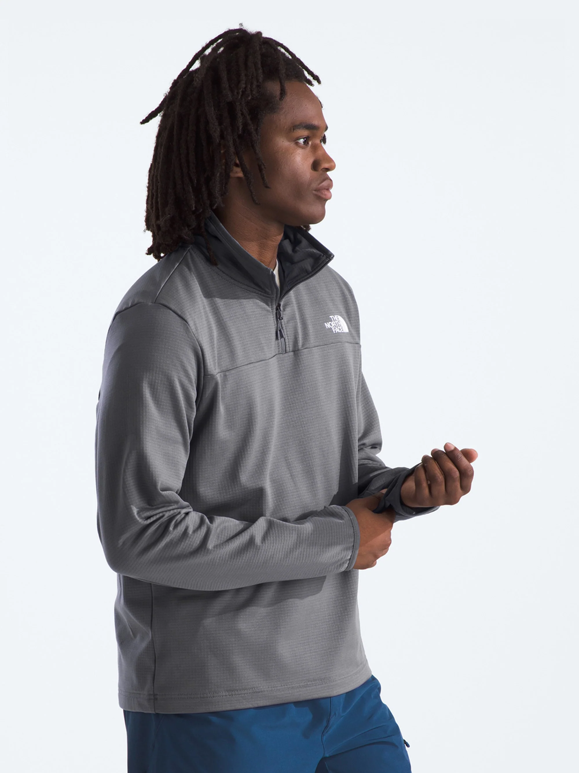 The North Face Mens Cedar Trail Grid Fleece 1/4 Zip - Image 3